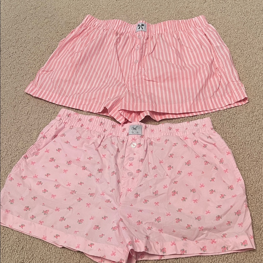 NWOT 2 Happily Grey Boxer Pajama Shorts